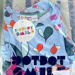 Dot Smile Blue Half Heart Cap Sleeve Twirl Dress NWT Green
Orange Pink